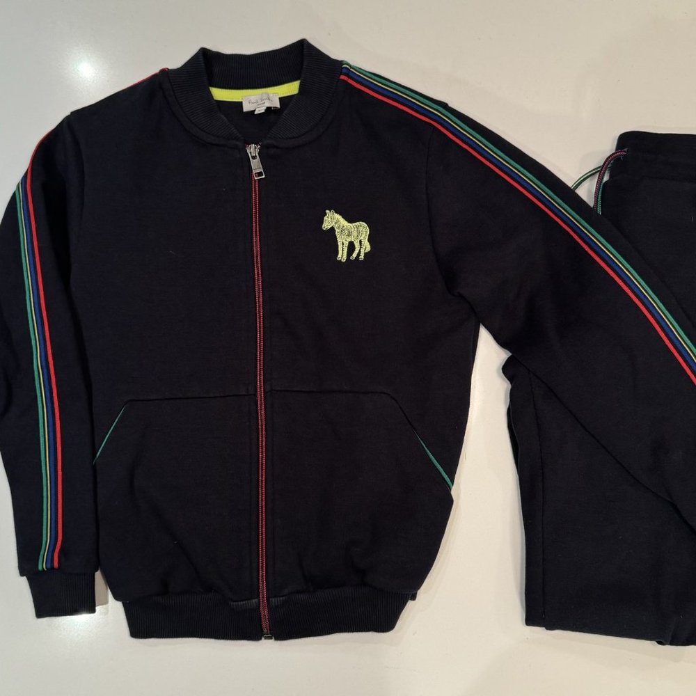 Paul Smith (Authentic)- Navy Cotton Track Suit - Size 10A